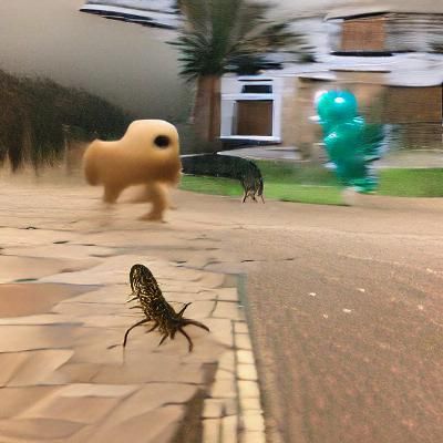 Abstract Chase Scene Generated by AI
