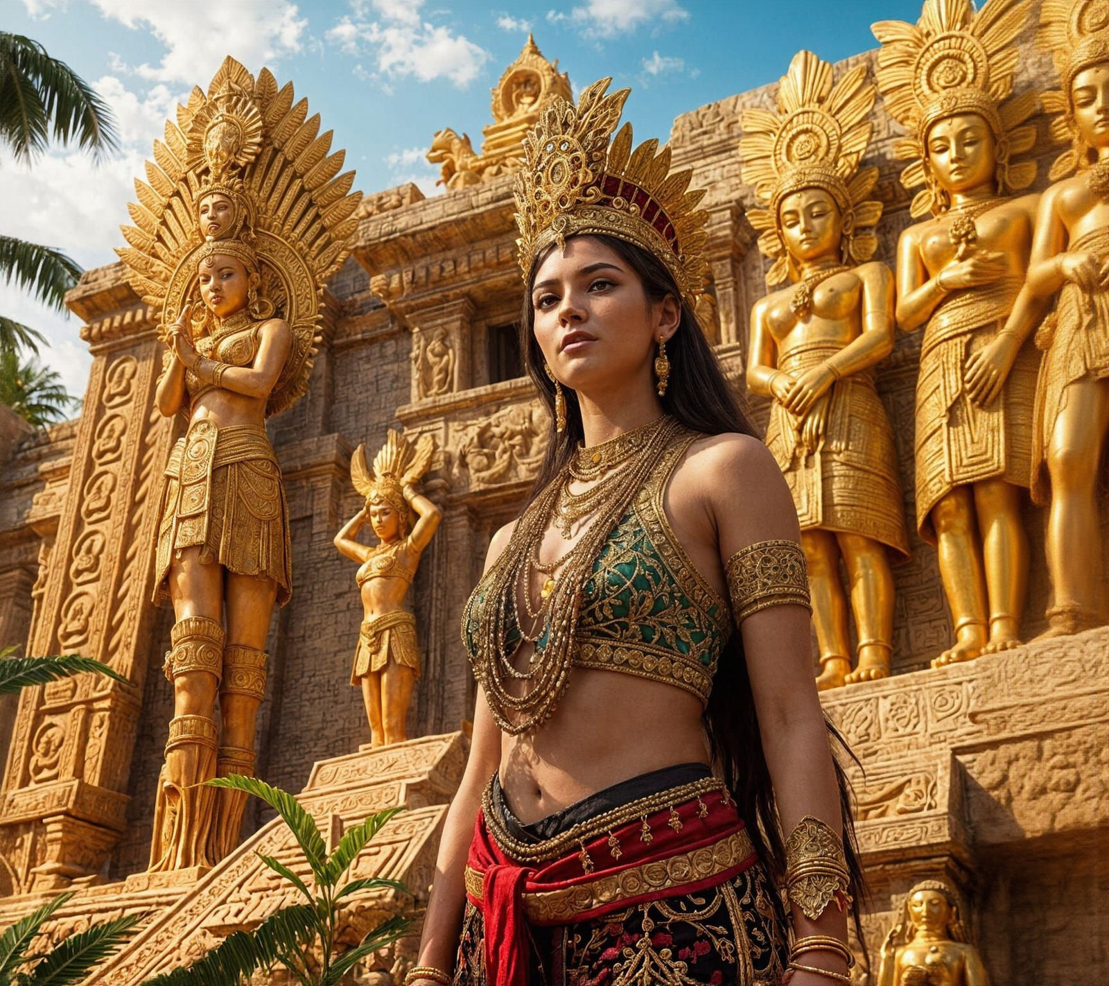 Maya Princess in Golden Temple