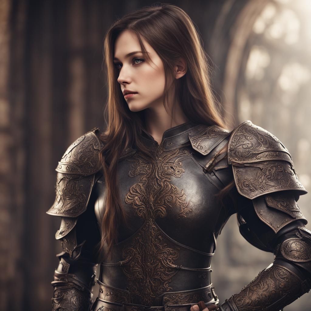 Girl in Leather Armor Fantasy Portrait