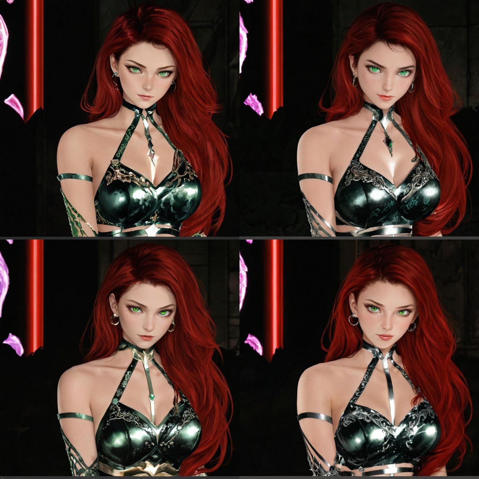 Red-Haired Demon Princess with Dragon