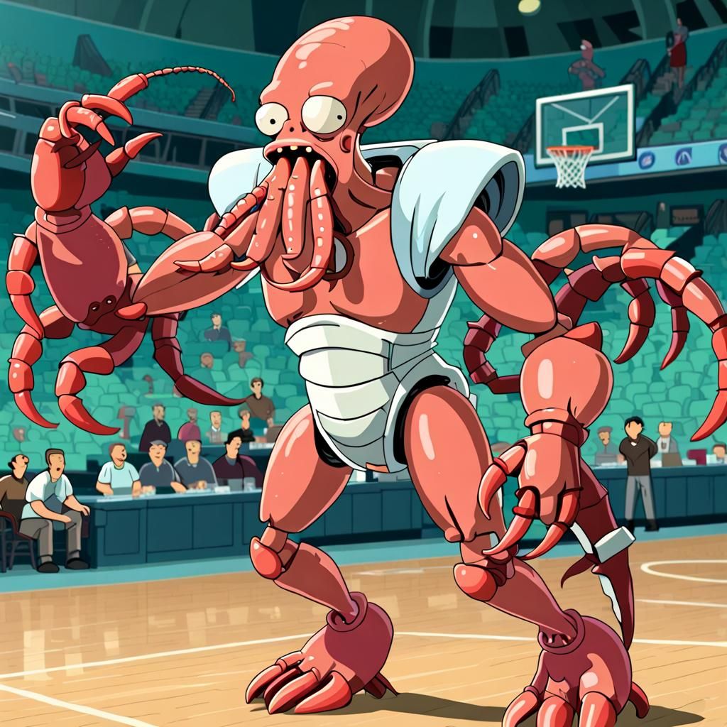 Dr. Zoidberg Plays Basketball