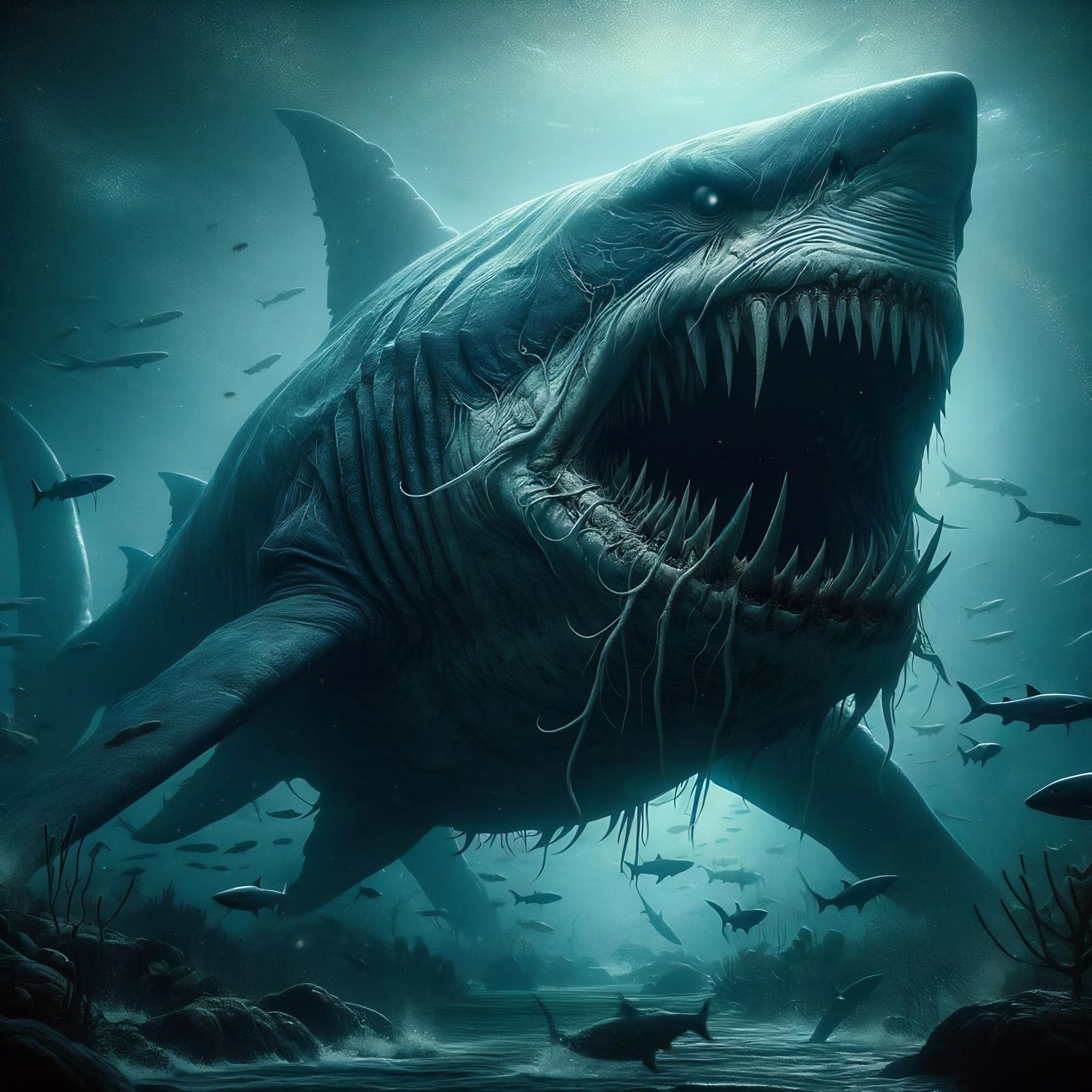 Epic Fantasy Dire Shark of the Deep Sea