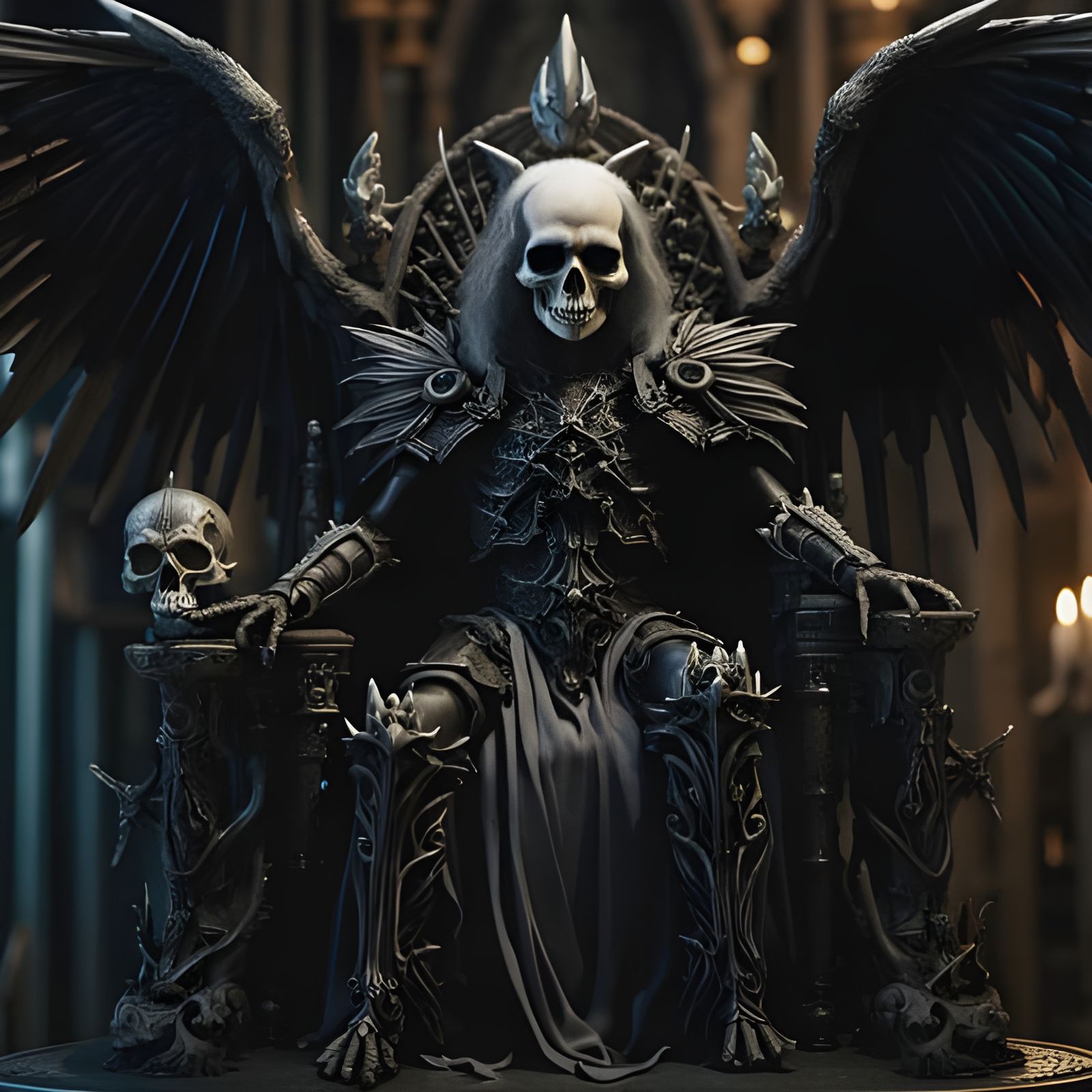 Stylized Angel of Death Illustration