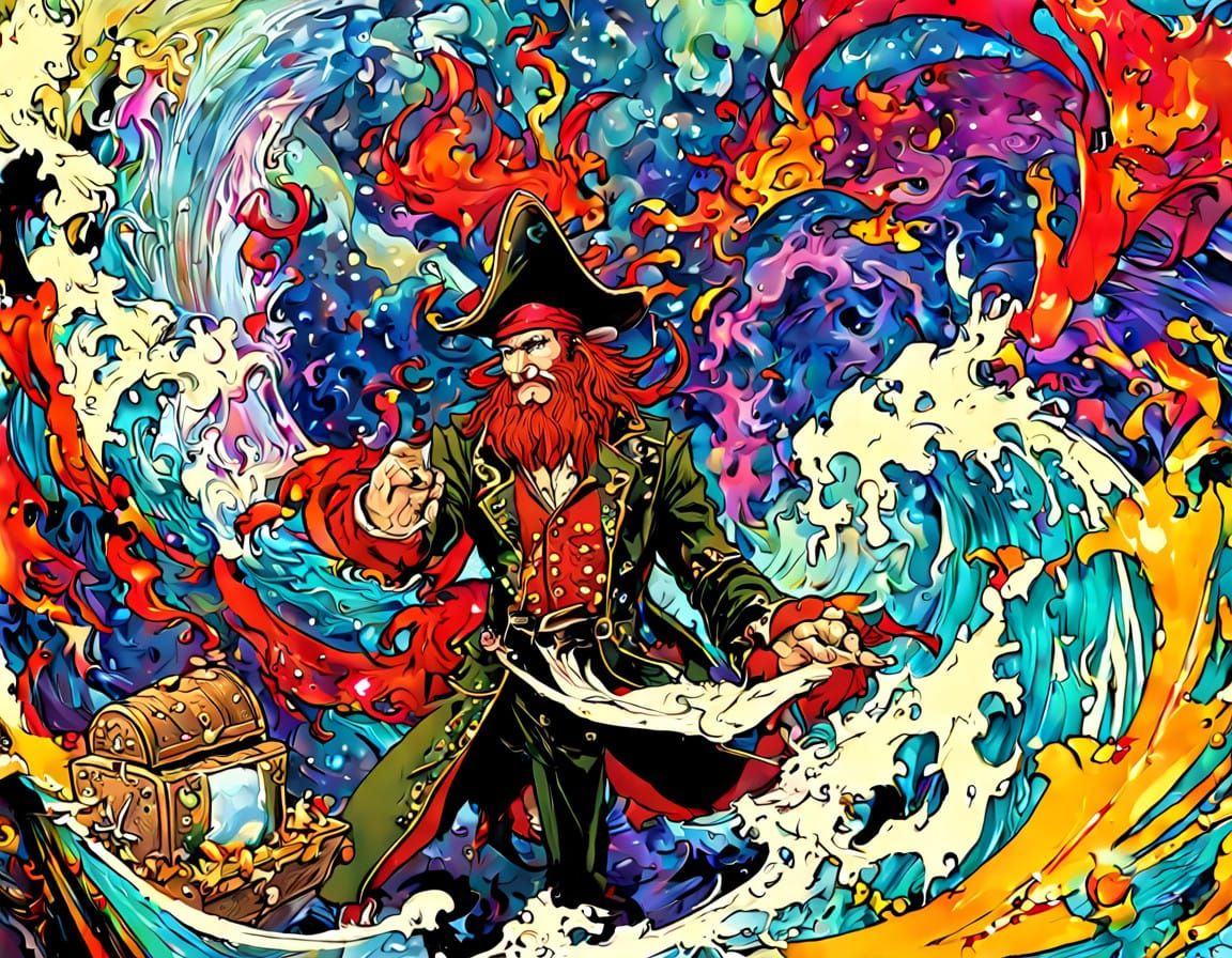 Flamboyant Pirate Red Beard Barbosa