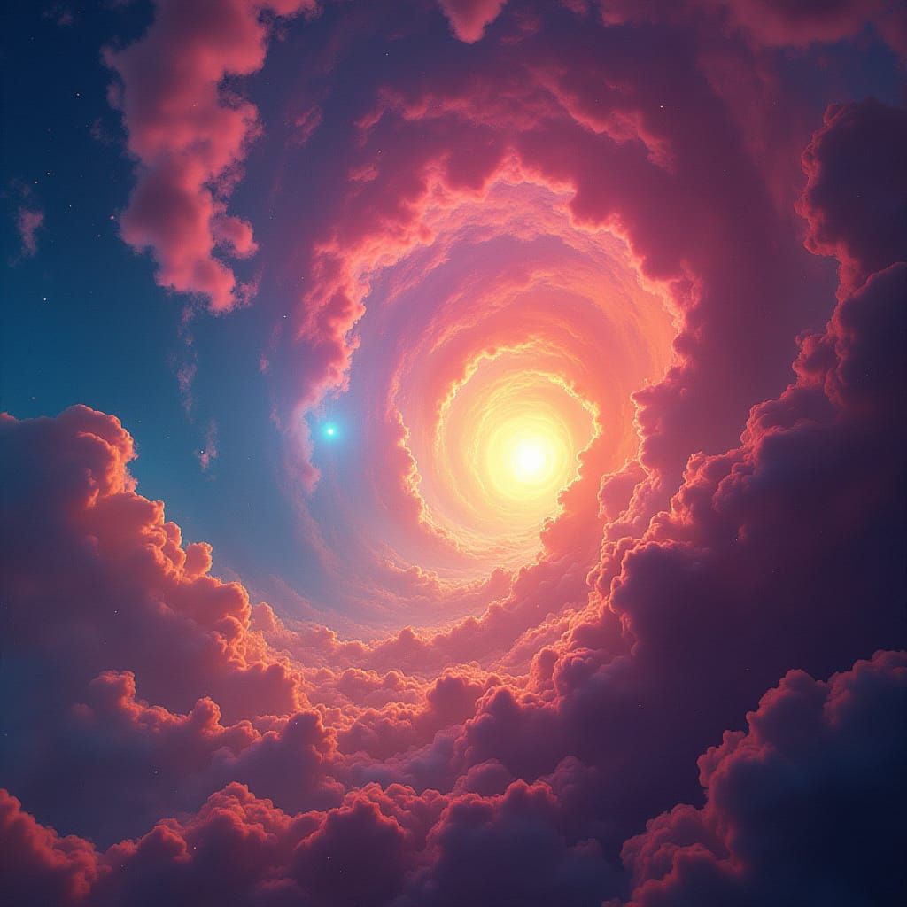 Surreal Futuristic Nebula in Neon Colors