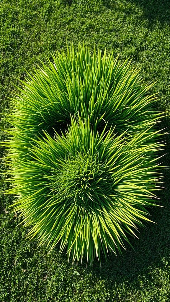 Grass Formed into a Human Face