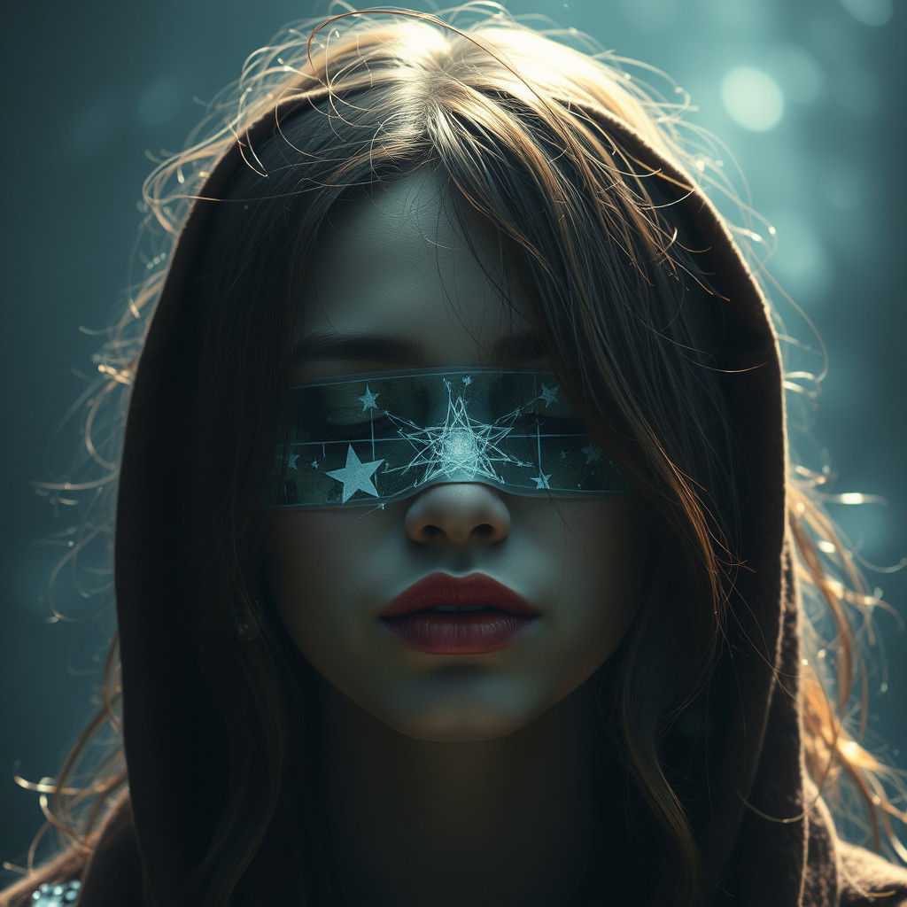 Abstract Face Expressing Spiritual Mystery