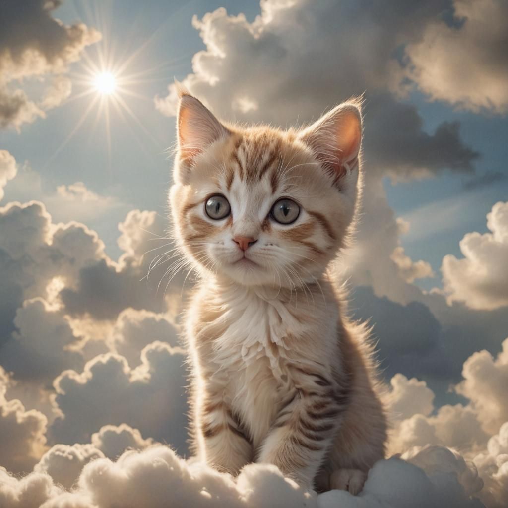 Kitten in Divine Sunshine