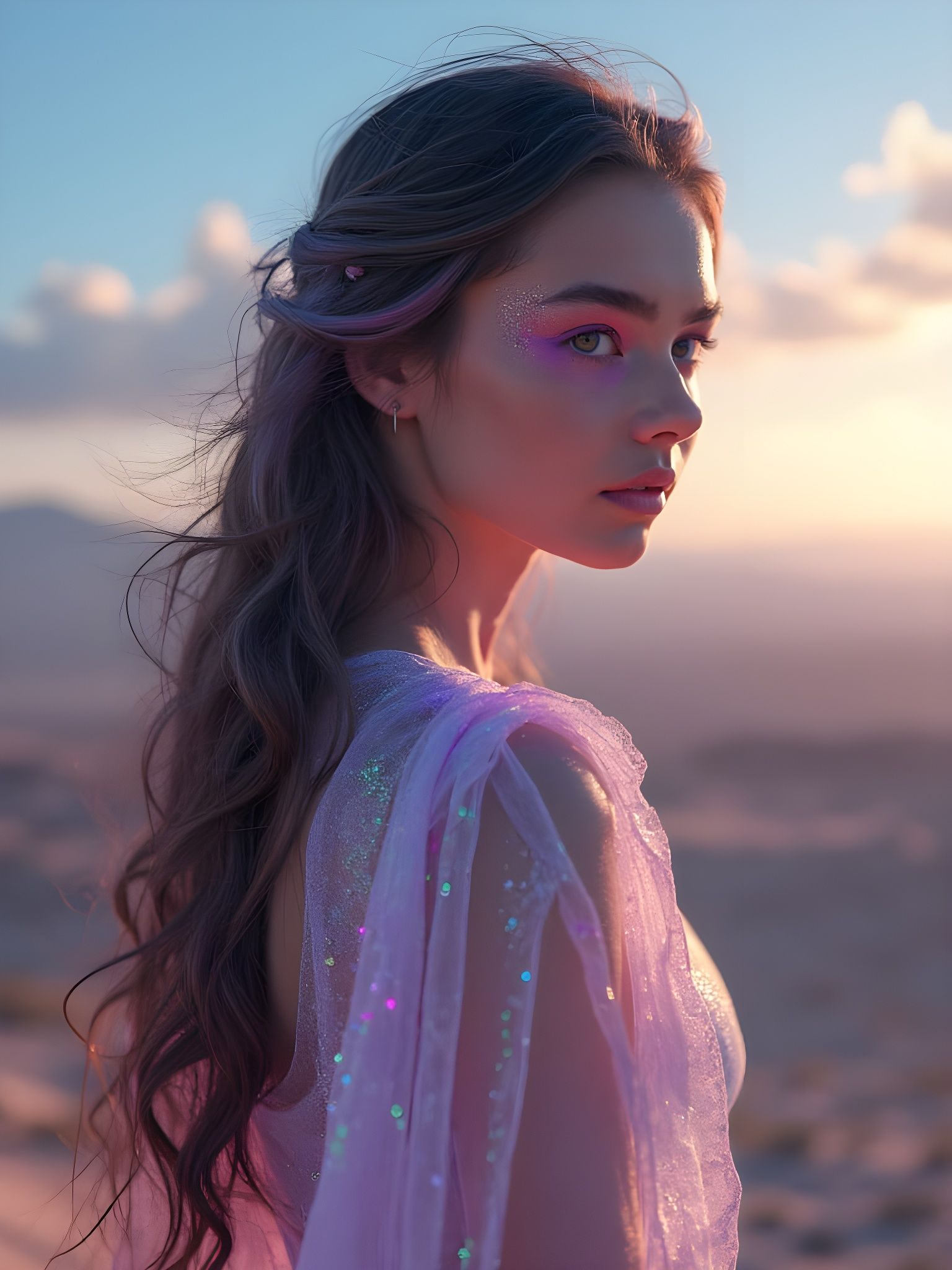 Ethereal Beauty in Alien Landscape