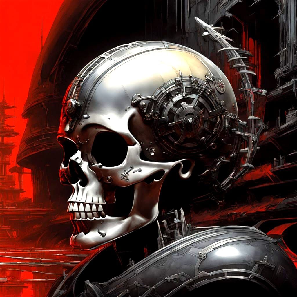 Nebraska Cornhuskers Blackshirts Skull Emblem in Hyper-Reali...