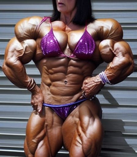 Muscular Bodybuilder Grandma with Ripped Physique