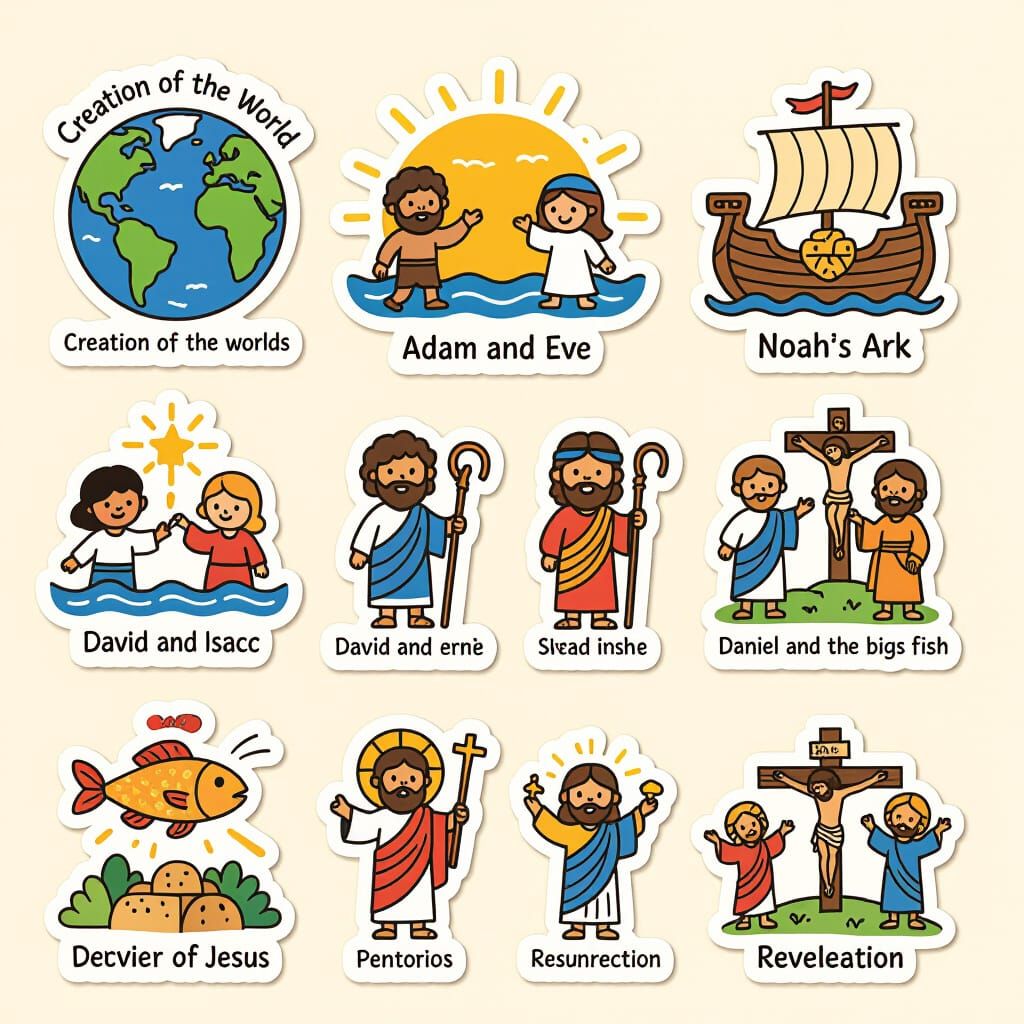 Biblical Story Stickers for Kids' Rooms