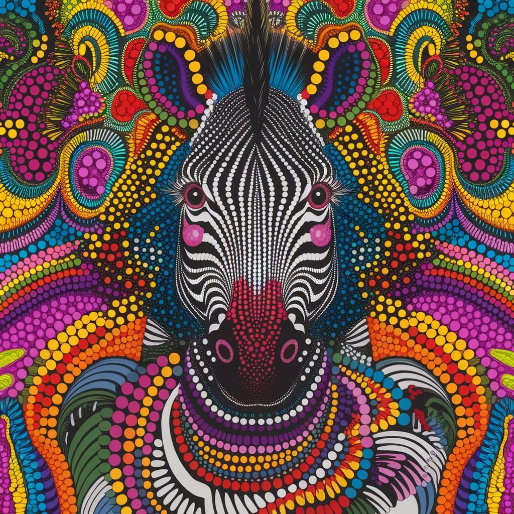 Polka Dot Zebra: An Avant-Garde Fantasy Portrait