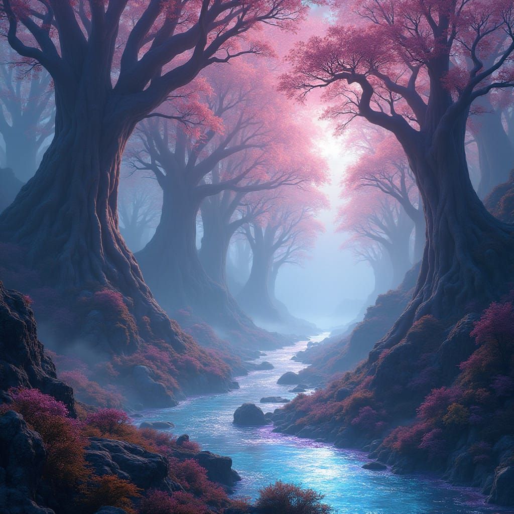 Mystical Realm of Yugo in Ethereal Light