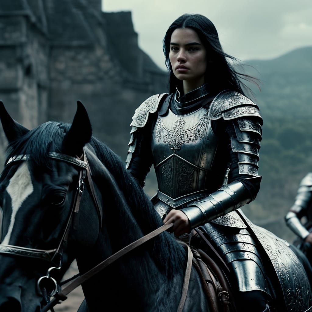 Medieval Rider in Moody Lighting