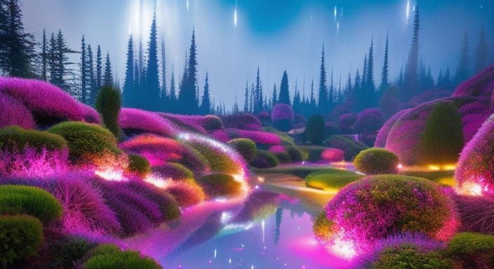 Milky Way Garden: Breathtaking Psychedelic Art