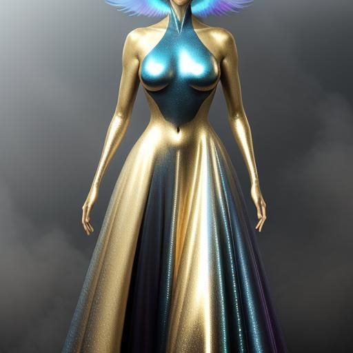 Mysterious Figure in Misty Surrealist Landscape