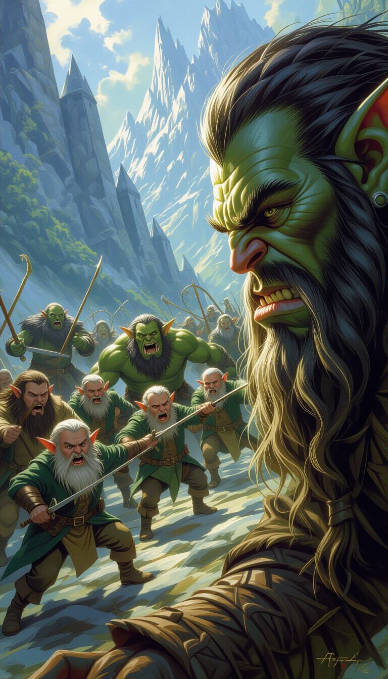 Hobbits Battle Ogres In Elven Lands