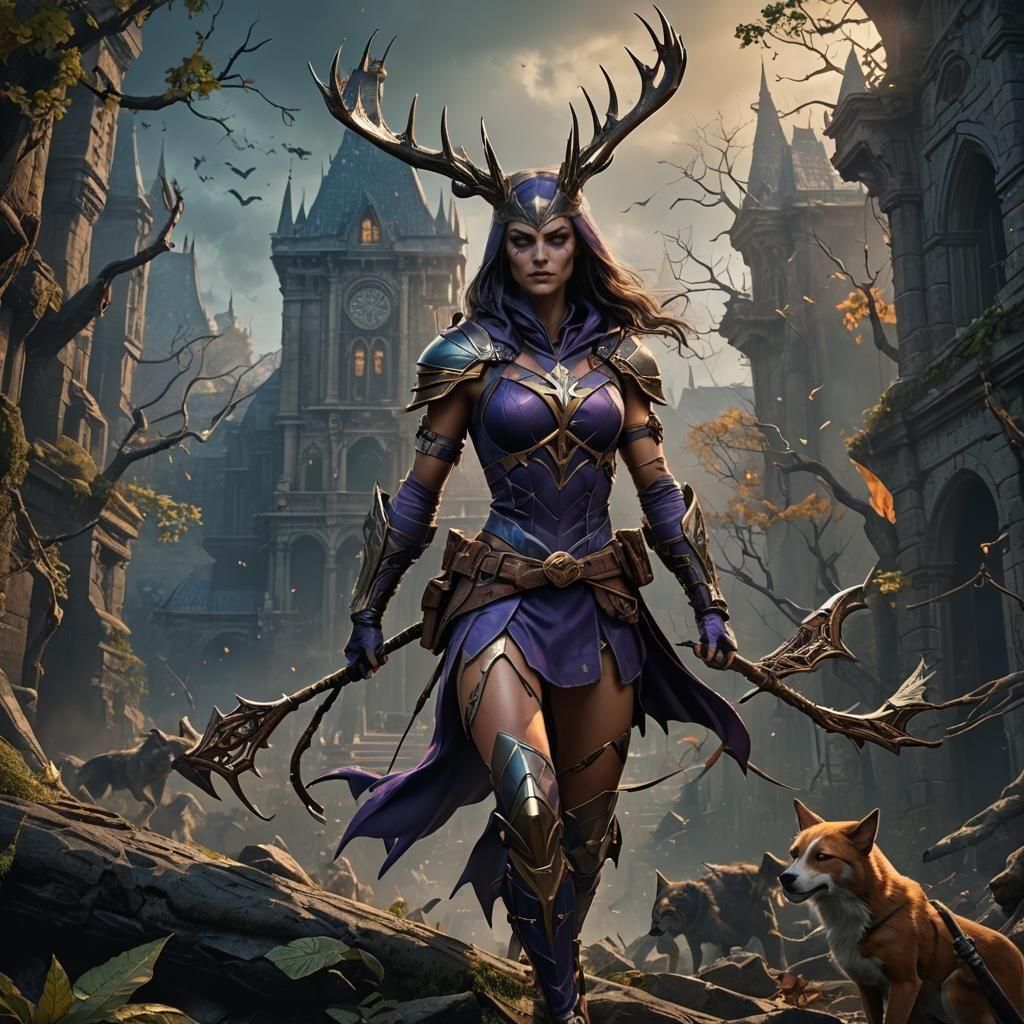 DC's Huntress: Detailed Matte Painting