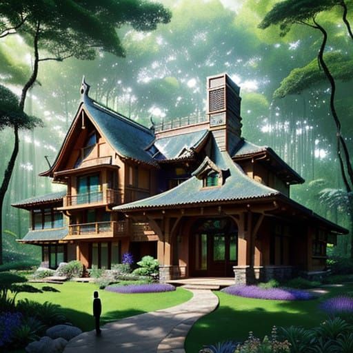Surreal Forest House Blends into Whimsical Landscape