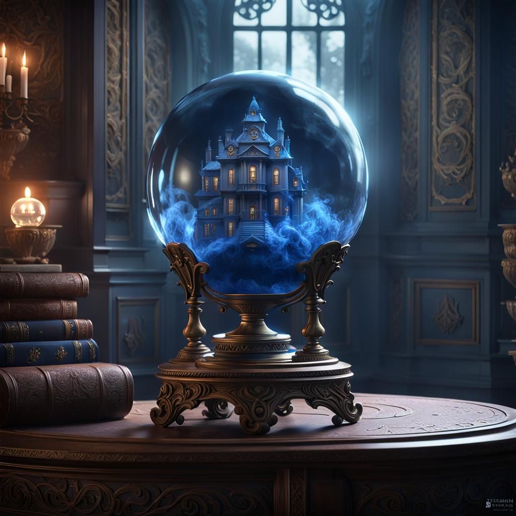 Crystal Ball With Disney Haunted Mansion In It