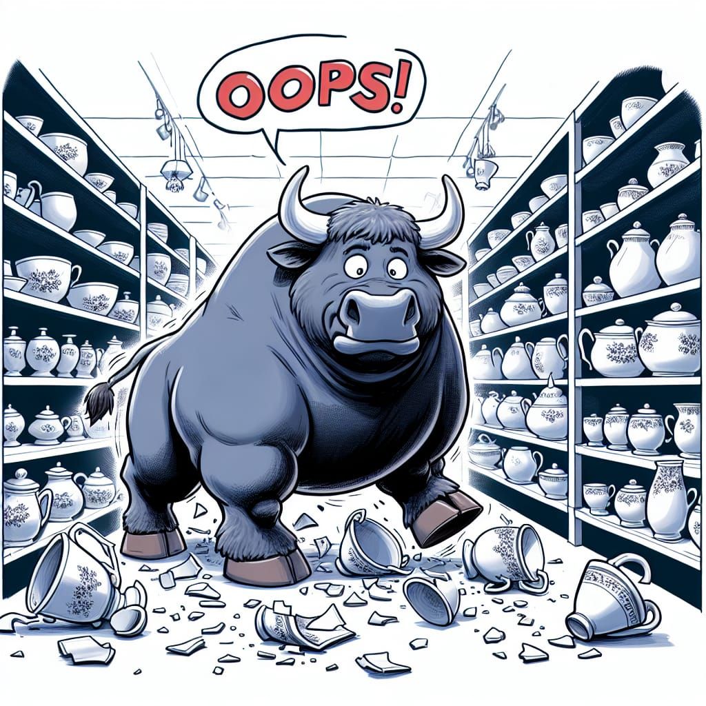 Like a bull in a china shop