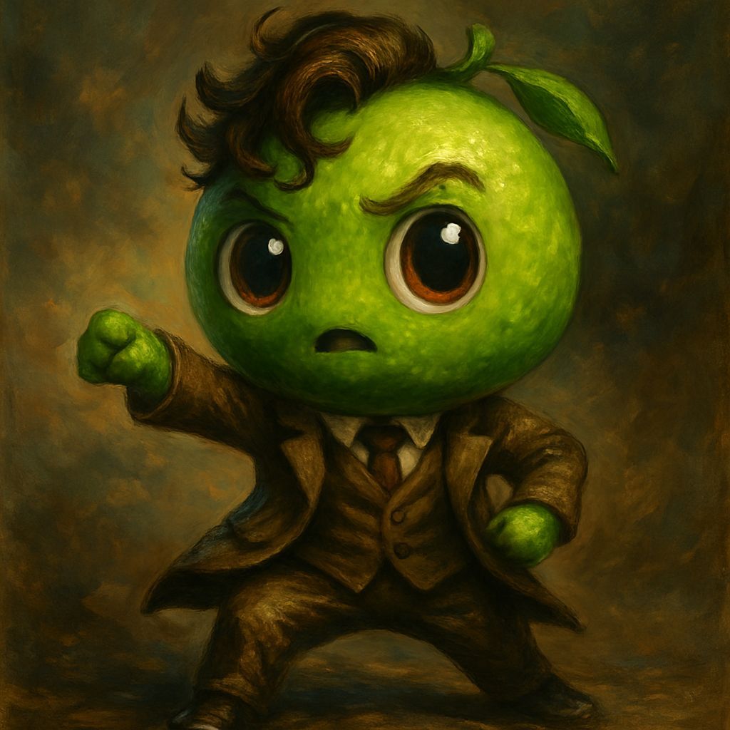 Chibi Lime Remus Lupin Oil Painting