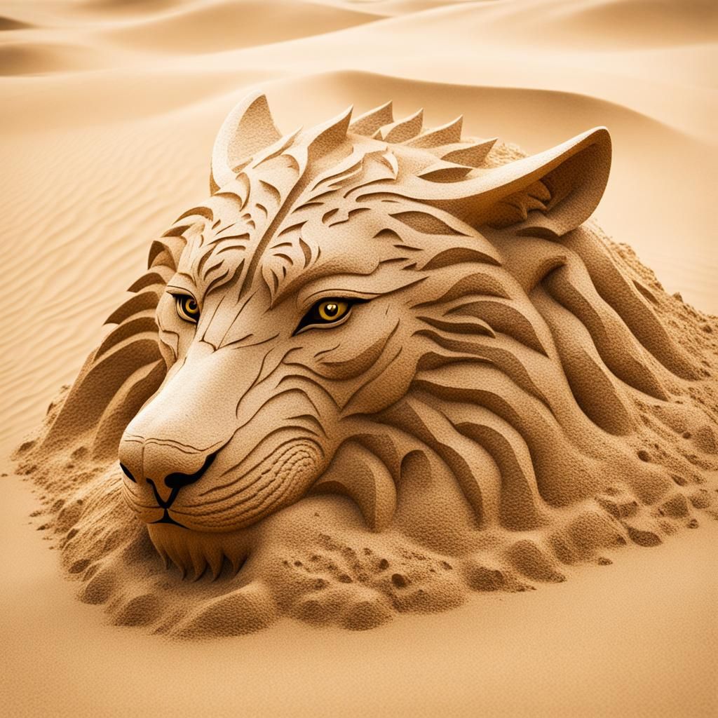 Sand Wolf: A Unique Digital Creation