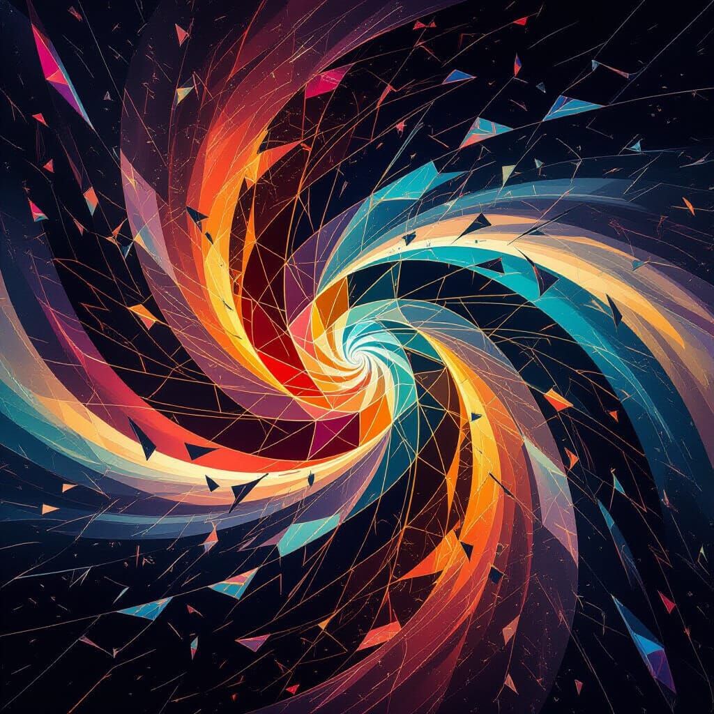 Molten Metal & Glass Abstract Explosion