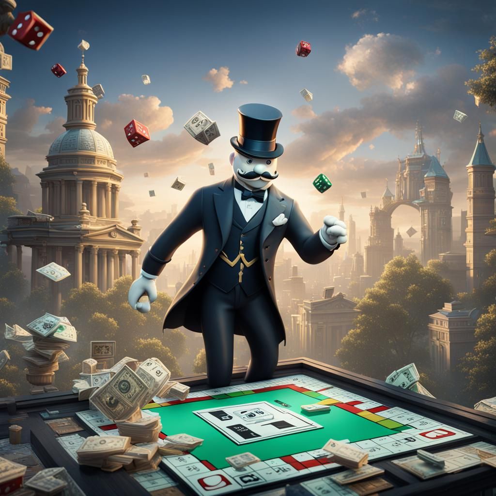 Monopoly Man Detailed Matte Painting