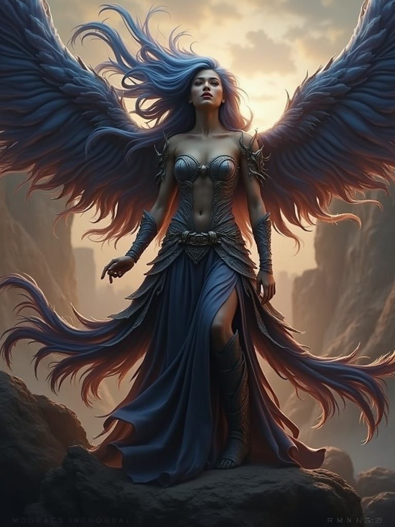 Fantastical Hair Flowing in Front with Intricate Detail