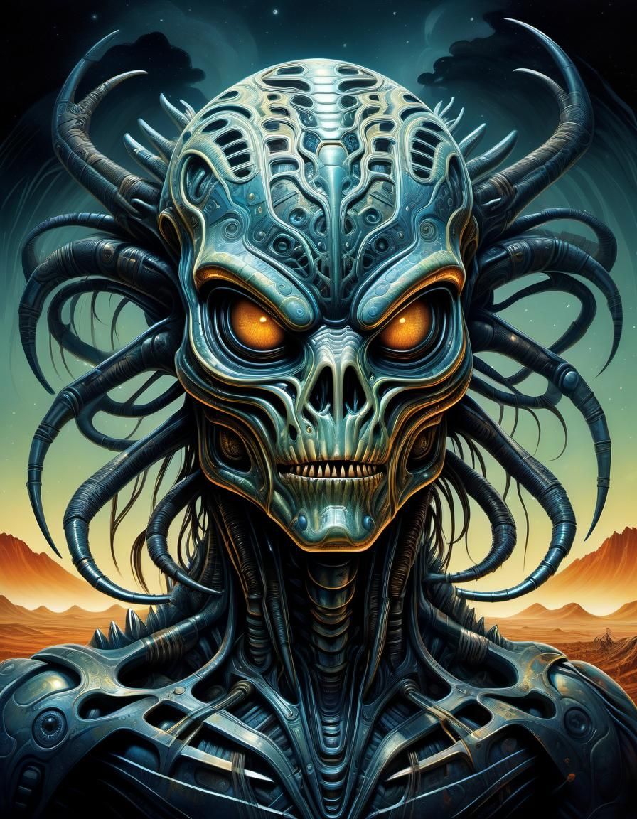 Horror-Themed Surrealist Alien Hybrid Masterpiece