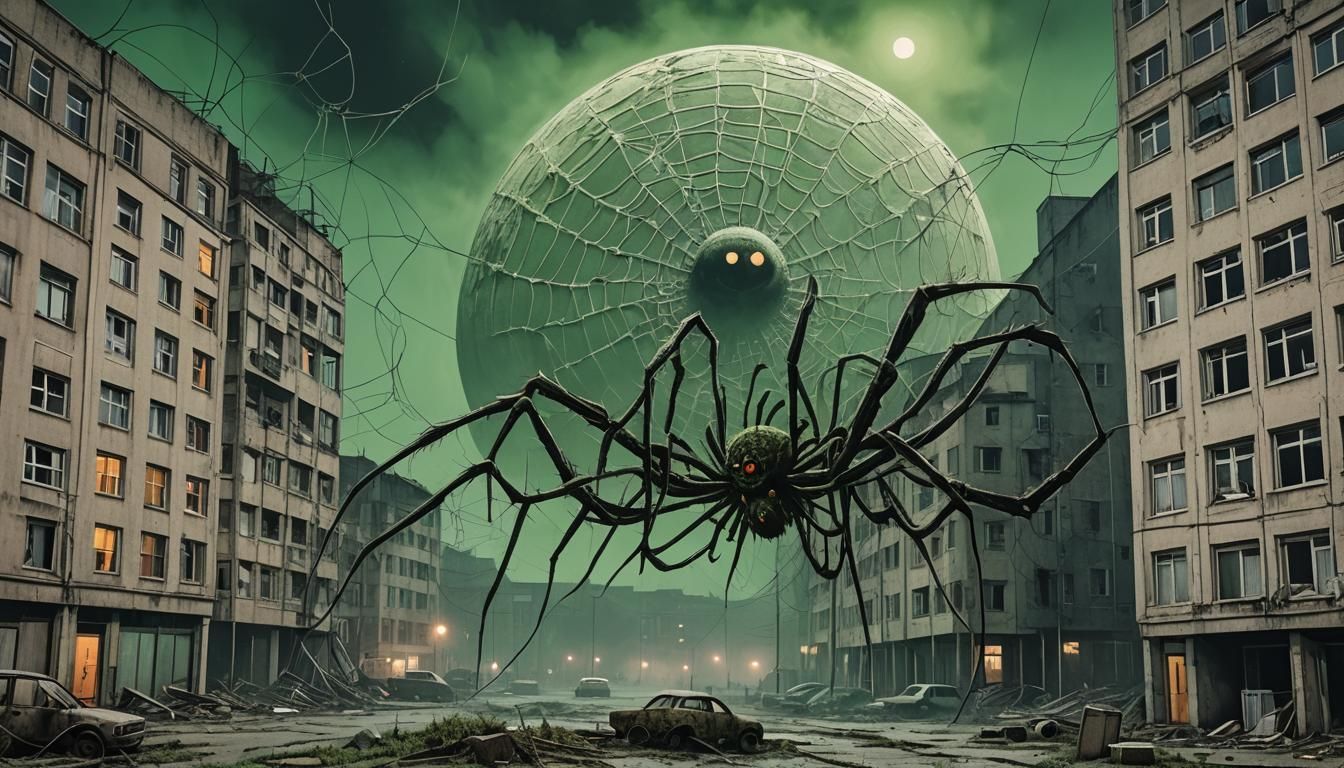 Chernobyl Moon Spiders in Polish Comic Style
