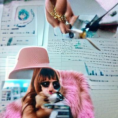 Cyberpunk Cyborg Woman with Glowing Eyes