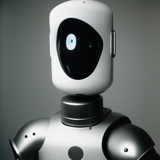 Futuristic AI Knight Chatbot in Shiny Armour