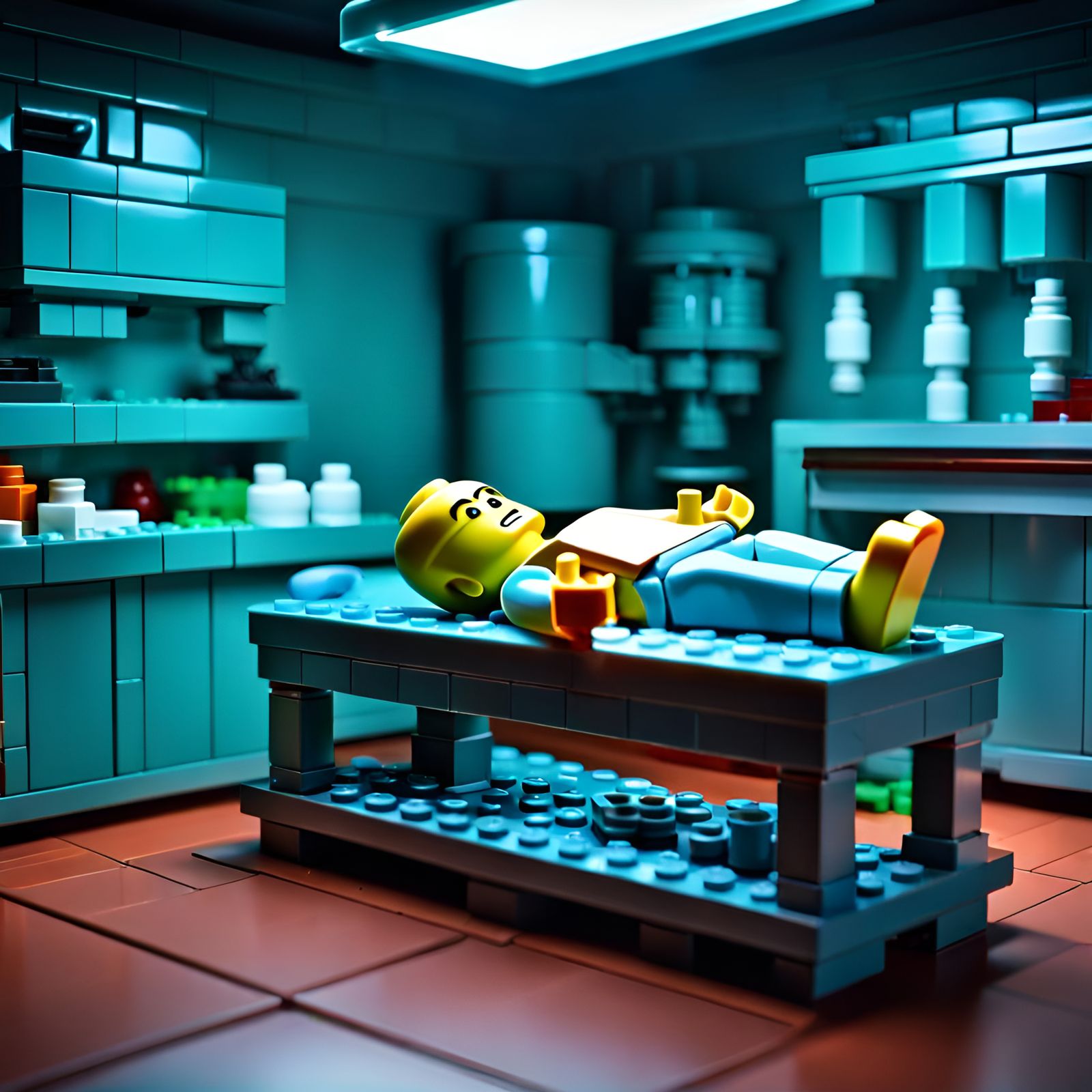 Lego Minifig Autopsy: Pixar-Style 3D Digital Art