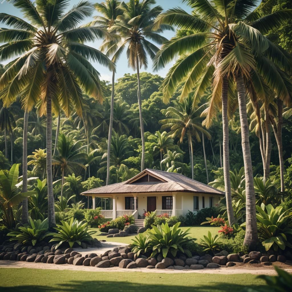 Caribbean Island Bungalow in Photorealistic Detail