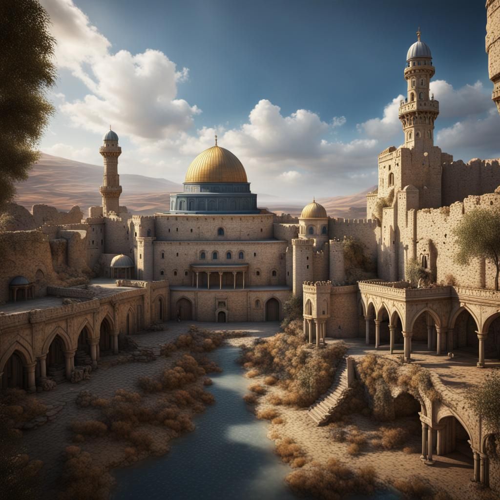Detailed Matte Painting of Israel in Fantasy Art Style