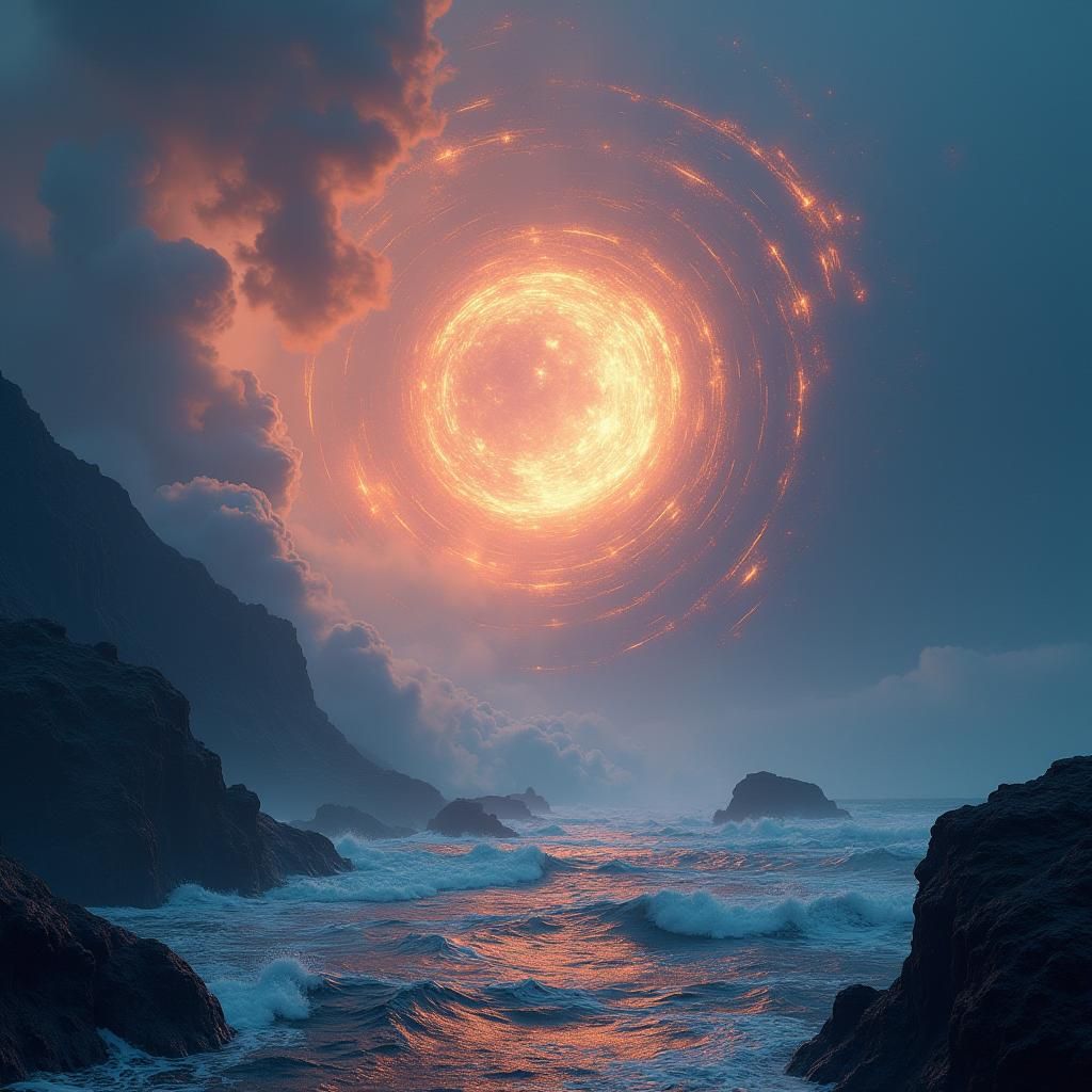 Mystical Realm of Luminous Mist and Celestial Magic