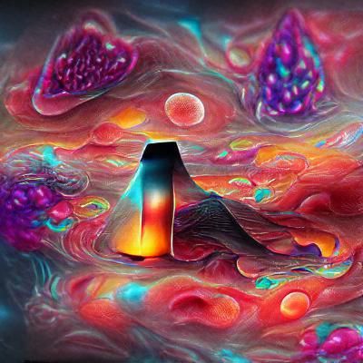 Lava Lamp in Pablo Amaringo Style