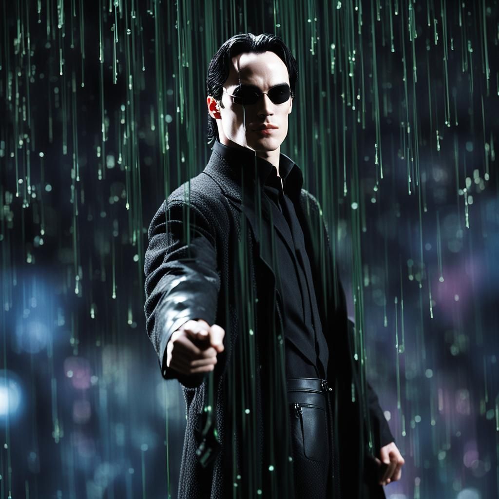 Brandon Lee as Neo in The Matrix: Realistic Portrait