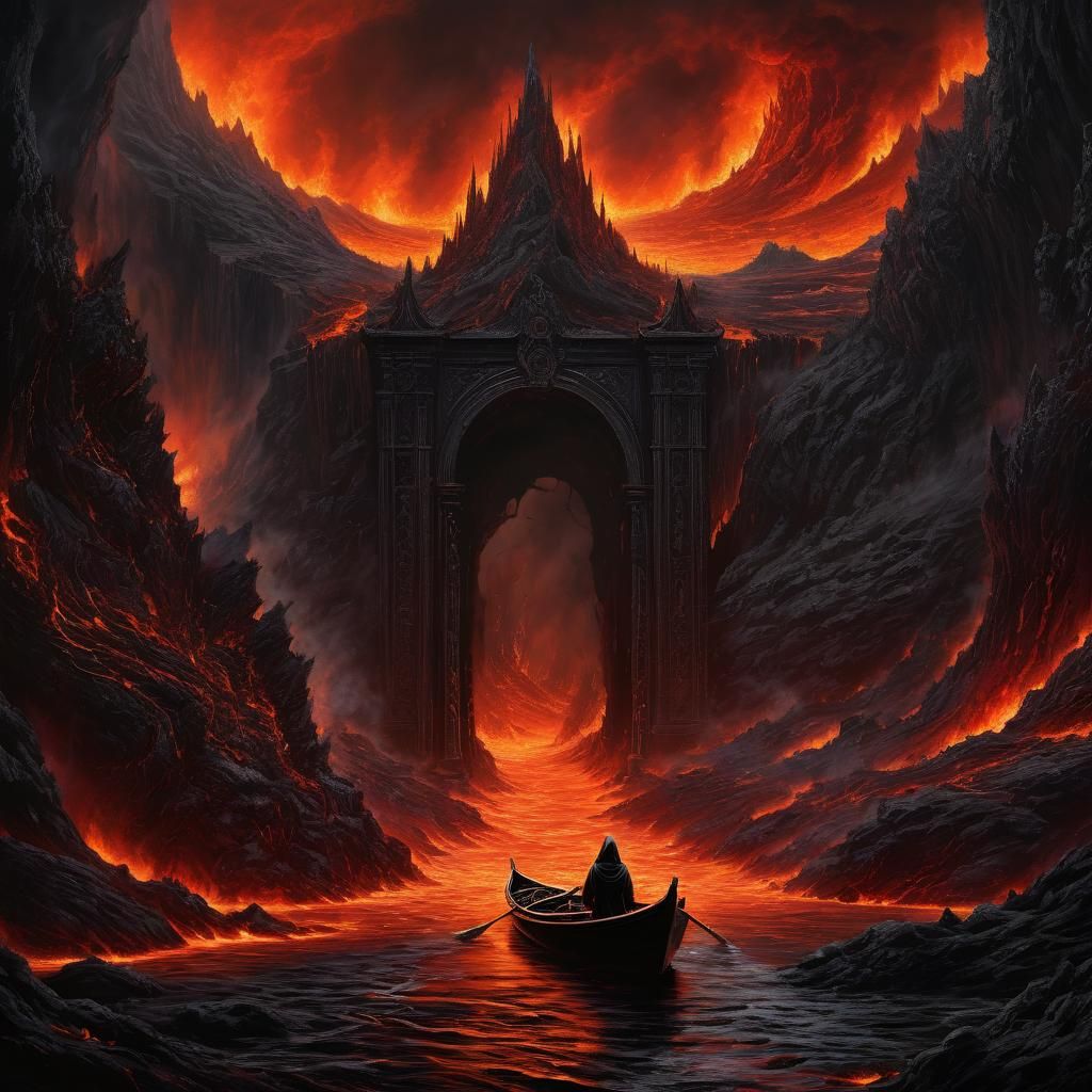Fiery River of Lost Souls: a Hellish Journey