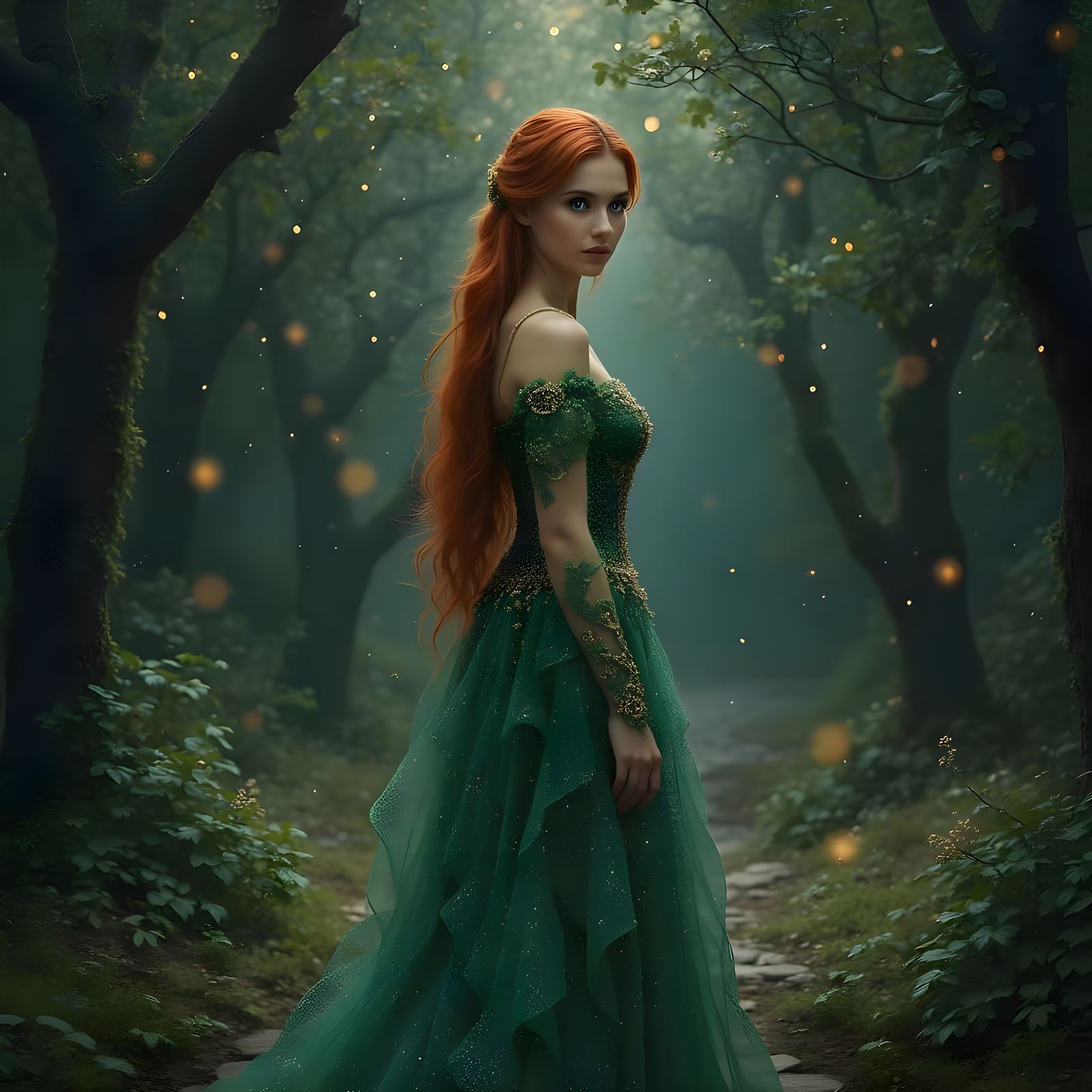 Ethereal Beauty in a Mystical Forest