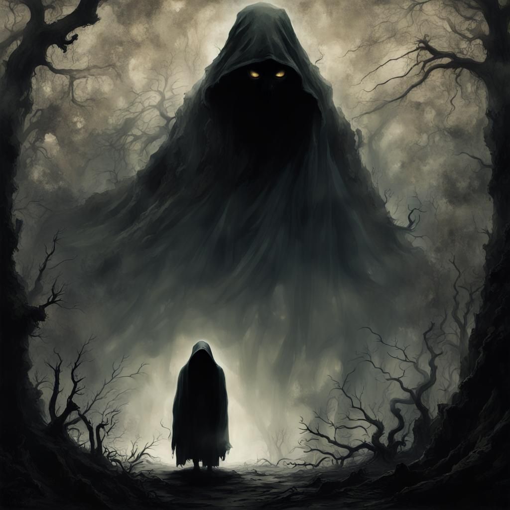 Scary Ghost Portrait in Detailed Matte Painting