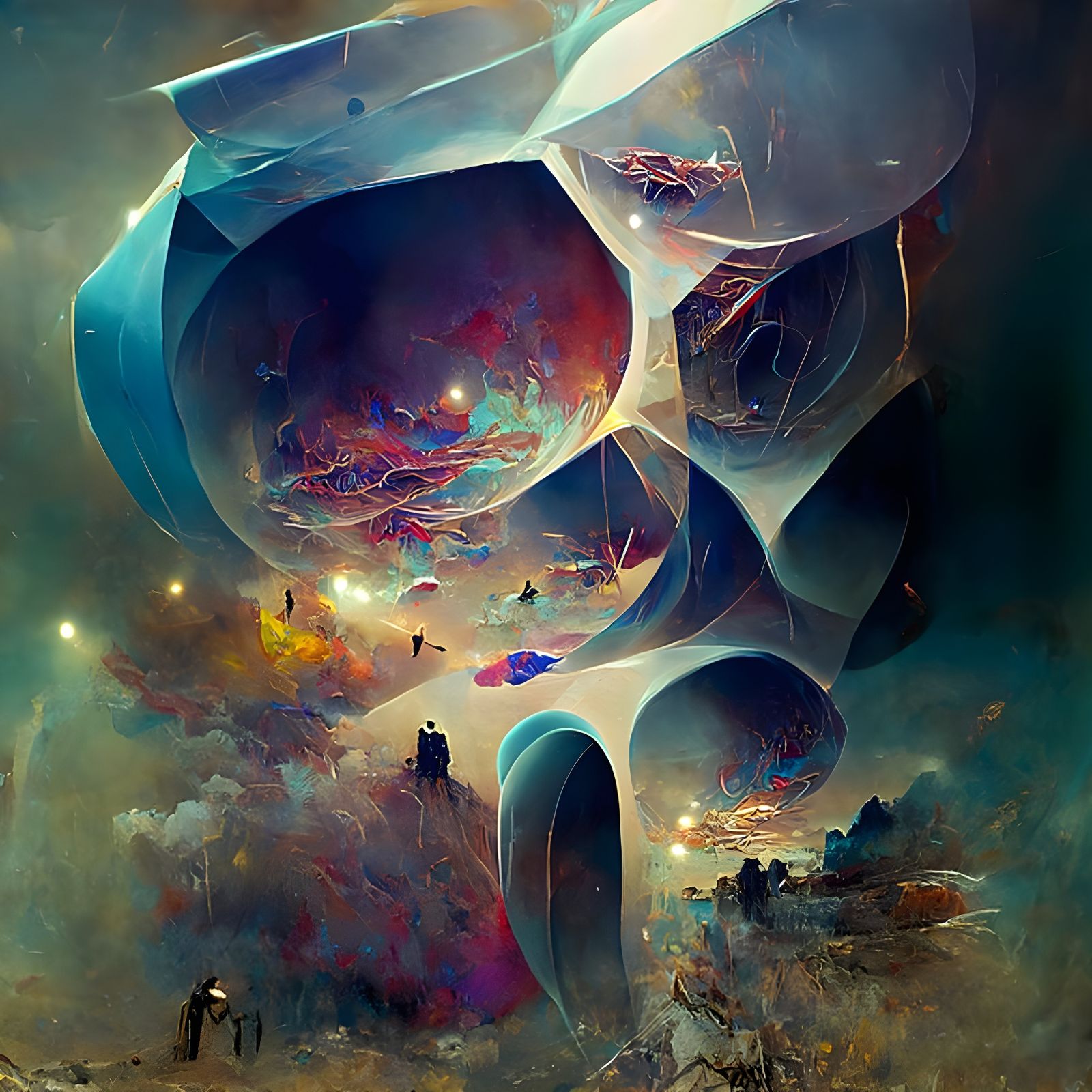 Surreal Multi-Dimensional Abstraction in Space