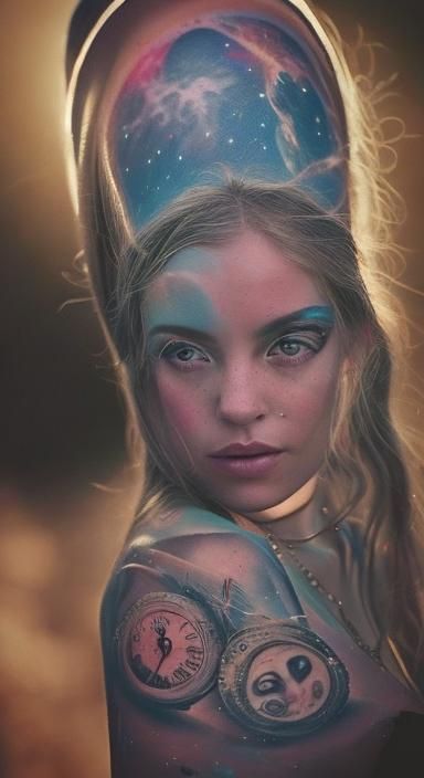 Goddess in Rainbow Gathering: Tattoo Art