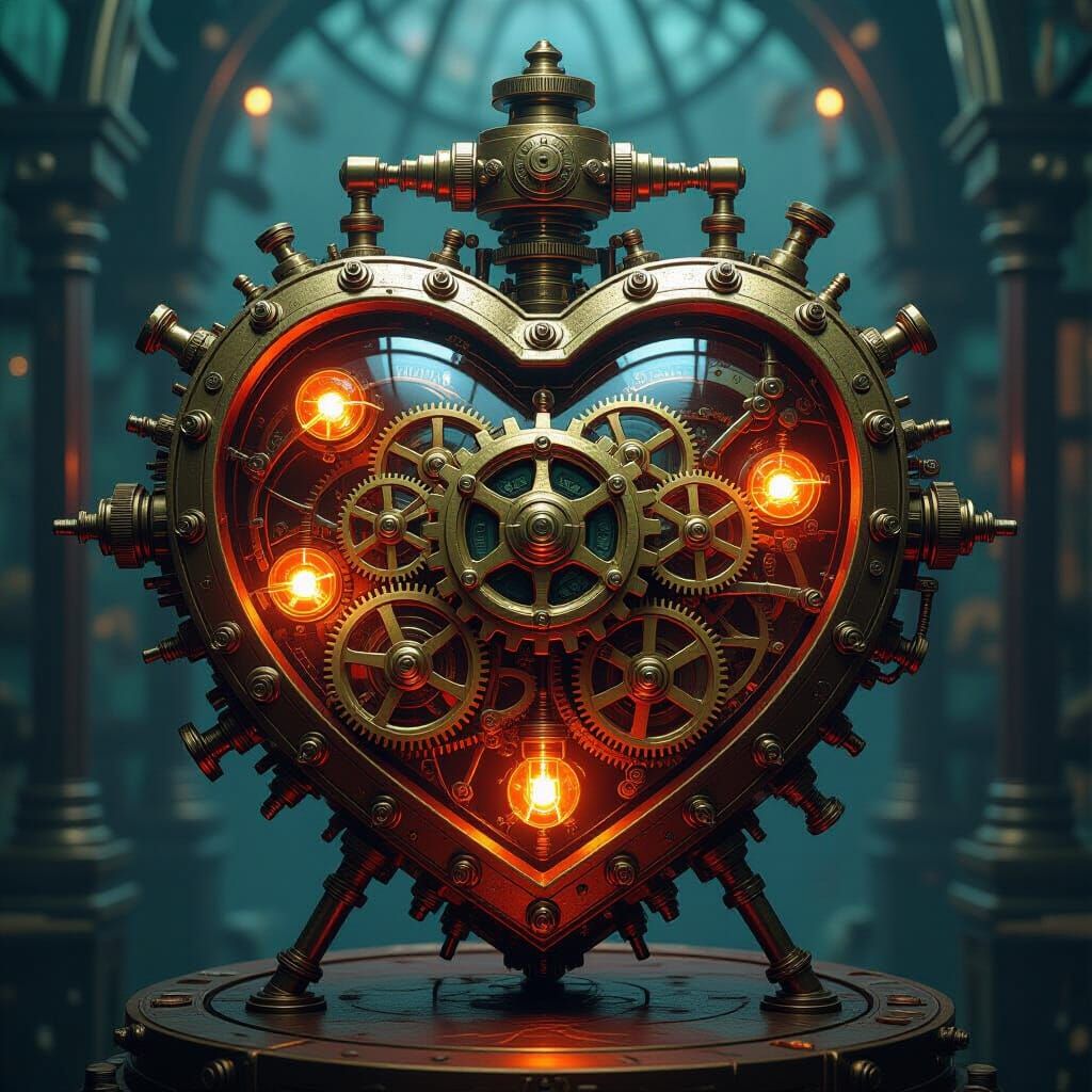 Steampunk Automaton: Colossal Clockwork Heart