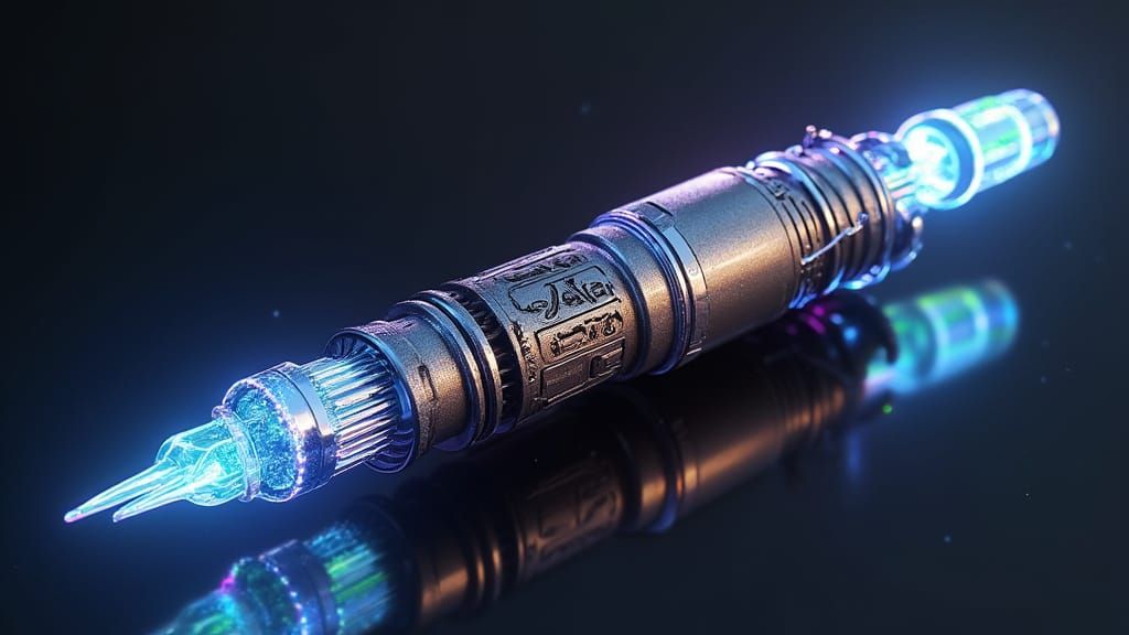 Futuristic Sonic Screwdriver with Crystal Emitter