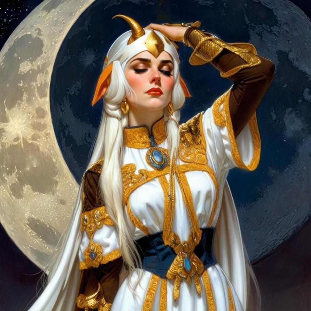 Gothic One-Horned Queen in Ghibli Comic Style