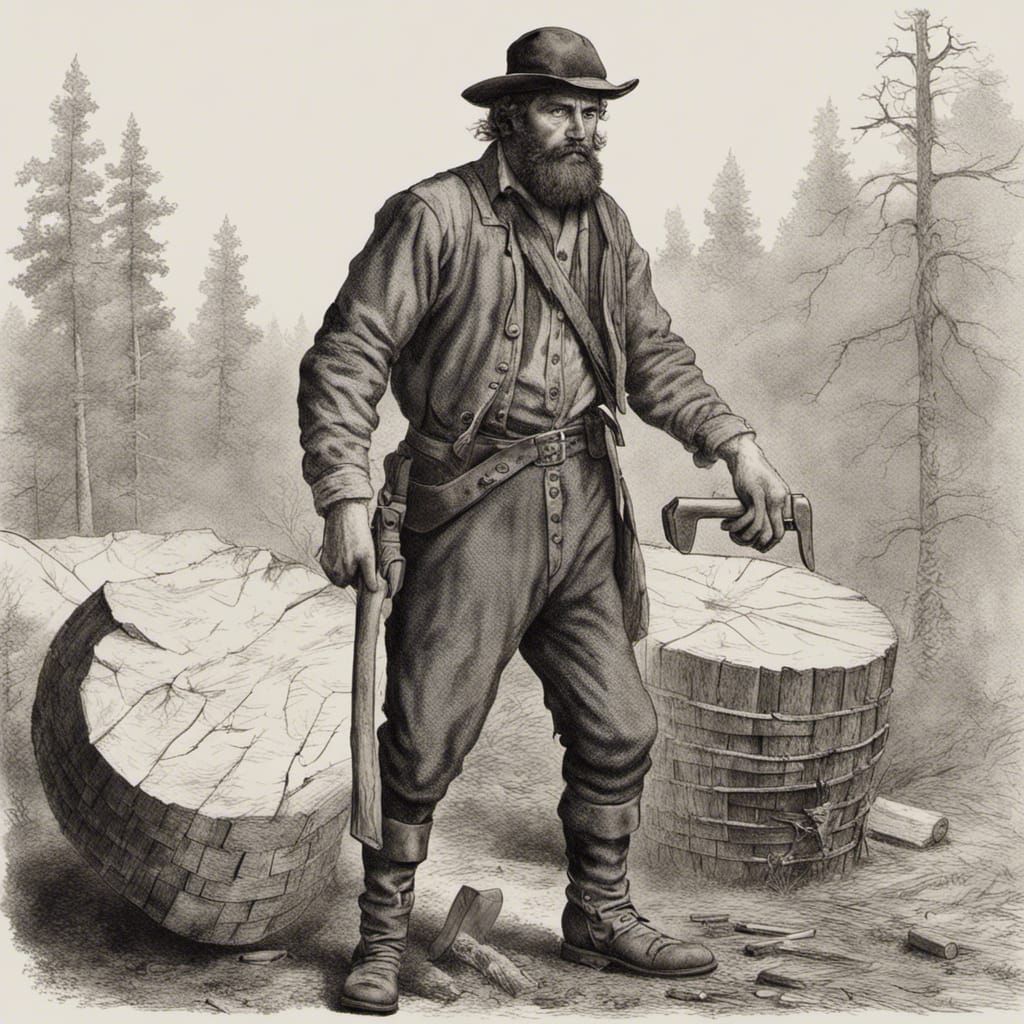American Lumberjack in the Gunpowder Age